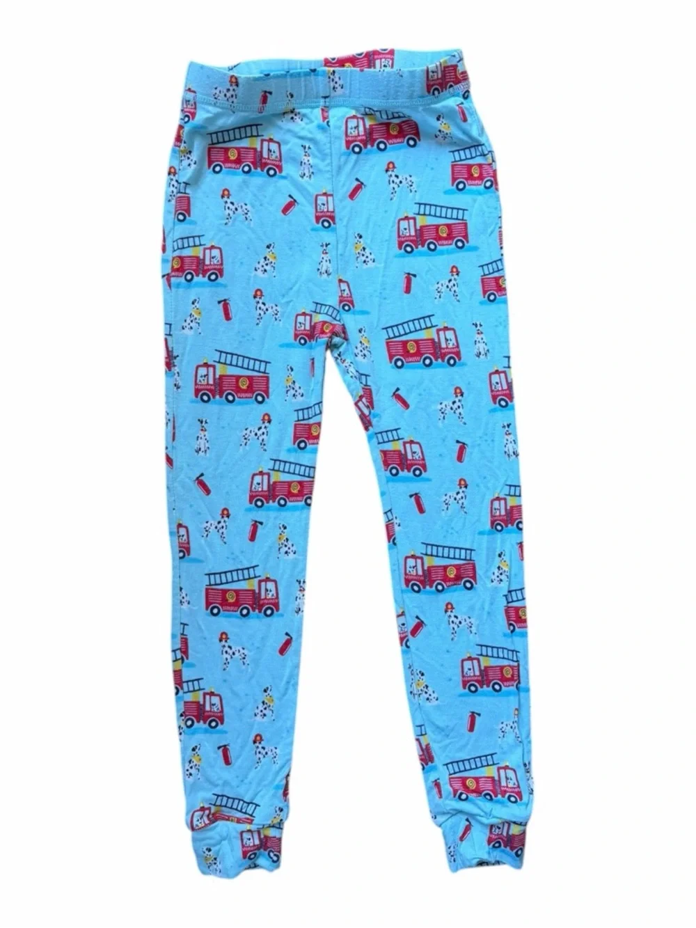 RuggedButts Blue Fire Truck Pajama Set 3T Kids Soft Stretch Sleepwear Cozy